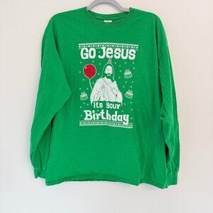 🎄 Go Jesus, It’s Your Birthday Long Sleeve Holiday Shirt 🎉